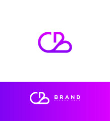 Modern Minimalist CB Monogram Logo Design Brand Identity