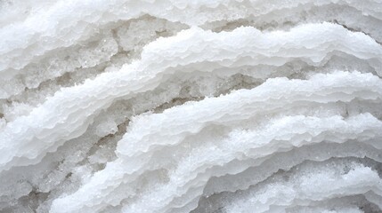 Obraz premium Intricate Patterns of White Sea Salt Crystals on Natural Surface