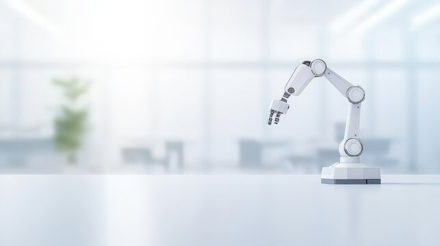 Smart Robotic Arm in Modern Office Setting