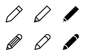 pencil icon set design template
