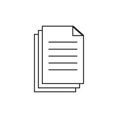 multiple document icon isolated on white background.