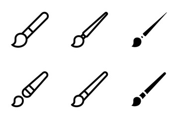 paintbrush icon set design template