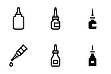 glue icon set design template