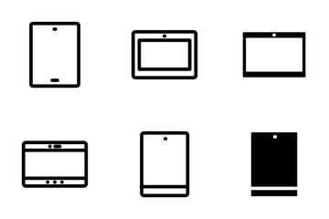 tablet icon set design template