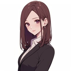 アニメ調の美少女の切り抜き用素材