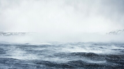 Majestic Stormy Ocean Landscape with Turbulent Waves and Dramatic Overcast Sky