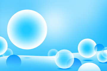 Abstract 3D geometric circle gradient soft light blue with curve pattern wave background for graphic business background technology digital design web template background backdrop wallpaper bubbles