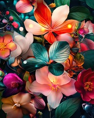 Vibrant and colorful flower arrangement.