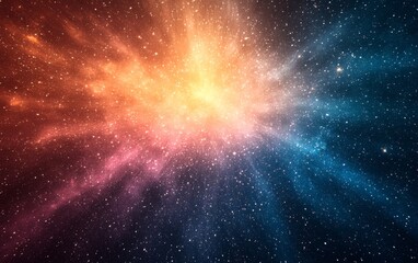 Abstract cosmic star radiance background. Featuring cosmic star radiance and bright colors. Emphasizing depth and celestial brilliance. Ideal for space and artistic themes.