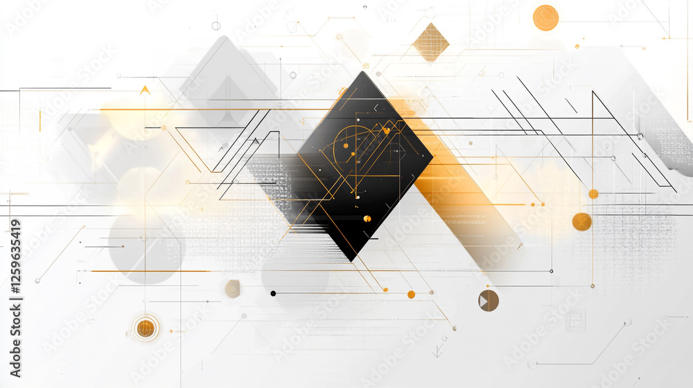 Poster abstract geometric pattern design with modern graphic, dynamical colored forms and line on a backgro