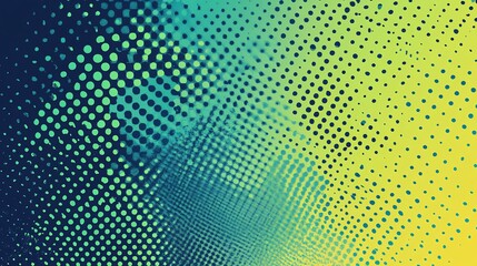 Obraz premium Abstract Halftone Pattern Green Blue Gradient. AI Generated