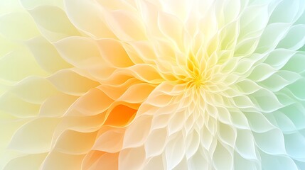 Abstract Pastel Flower Soft Hues Design