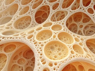 Abstract Cellular Structure Beige Hues