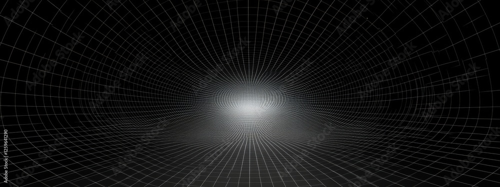 Poster black background with grid pattern for design, featuring white space in the center for text. ideal f