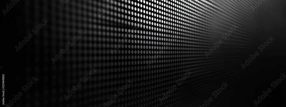 Poster minimalist grid pattern wallpaper on a black background. banner template with white space for text, 