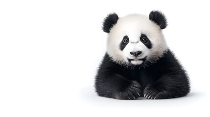 Panda isolated over white background