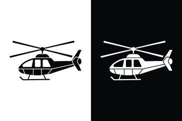 Helicopter Icon Vector. Transparent & Sleek Design
