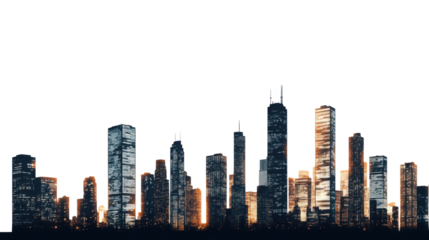 City isolated on white background 