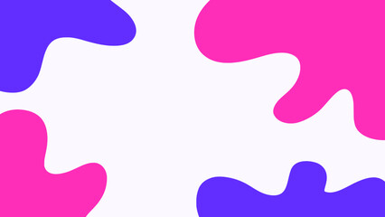 Minimalist organic abstract background vector illustration with colorful pastel waves of blue and pink. Suitable for cover, card, presentation, banner, and home decor template design.