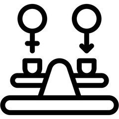 Equality, female, gender, male, sexual orientation Icon