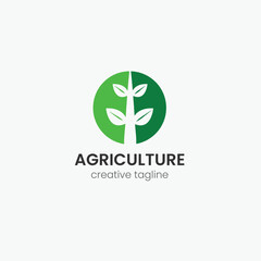 Agriculture Logo fully editable vector template