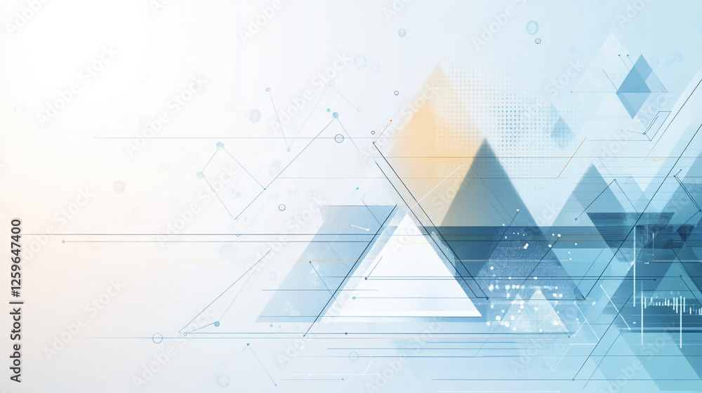Poster abstract blue digital and data visualization background, closeup of a modern architectural facade sh