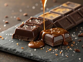 Salted Caramel Chocolate Squares