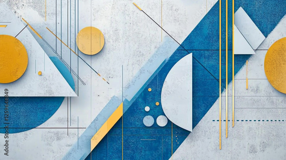 Poster abstract blue digital and data visualization background, closeup of a modern architectural facade sh