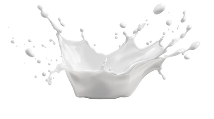 splash of milk isolated on white background 