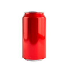 Red Aluminum Beverage Can Mockup: Packaging Design Template