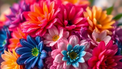 Fototapeta premium Floral Symphony: A Vivid Celebration of Color and Nature – AI-generated image