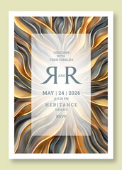 Abstract wedding invitation template, business brochure template, nature pattern flyer design, universal background, versatile vector background, creative brochure template, party invitation template
