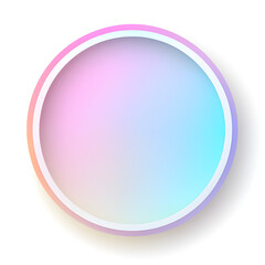 Minimalist circular frame with soft pastel gradients