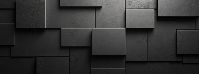 Minimalist dark intersecting rectangles wallpaper with copy space in the center. Perfect for contemporary design projects, banners, and digital backgrounds.
