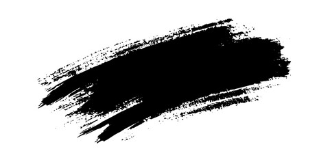 Vector modern black grunge brush stroke background.