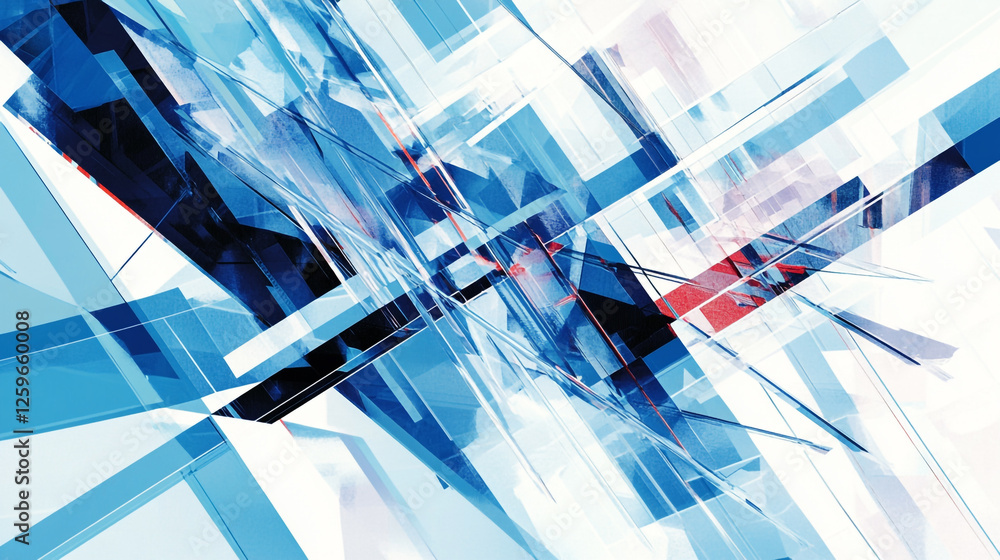 Aufkleber composition of shapes and textures in colorful tones, elegant abstract design with featuring marble 