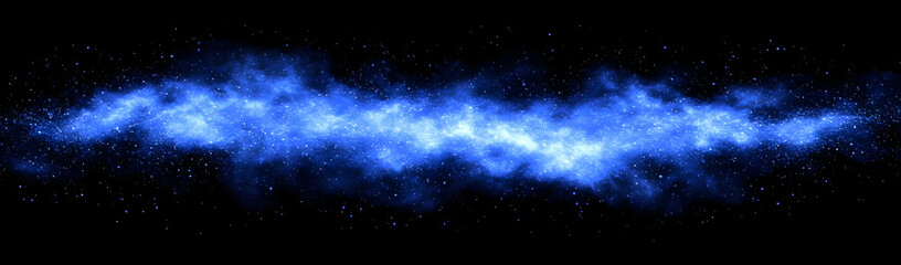 Blue nebula cosmic dust space