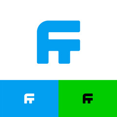 FT logo. TF logo. Modern logo of the initials FT with a minimalist style