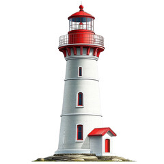 lighthouse on white background
