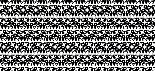 Fototapeta premium Monochrome Geometric Abstract Art Deco Style Pattern Background