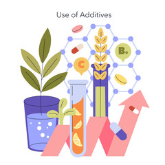 Fototapeta premium Biohacking. Flat Vector Illustration