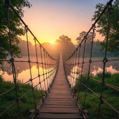 Obraz premium bridge over the river