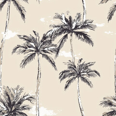 neutrtal palm trees print multilayered simple 