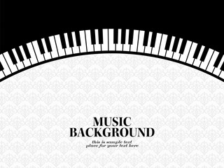 ピアノ鍵盤のクラシックな背景イラスト © mifaso