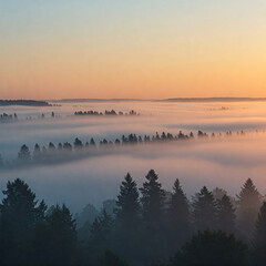 Naklejka premium sunrise in the mountains