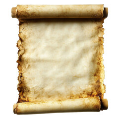 Ancient Scroll Unfolding on Rustic Wood Table with Mysterious Aura
