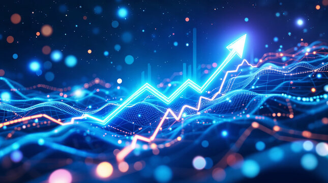 Upward trending graphic