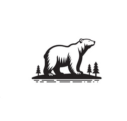  Polar Bear icon vector symbol design illustration.
