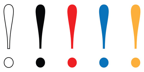 Exlamation mark icon, Danger, Sign Infographic vector.