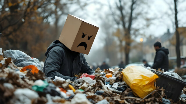 people picking up trash